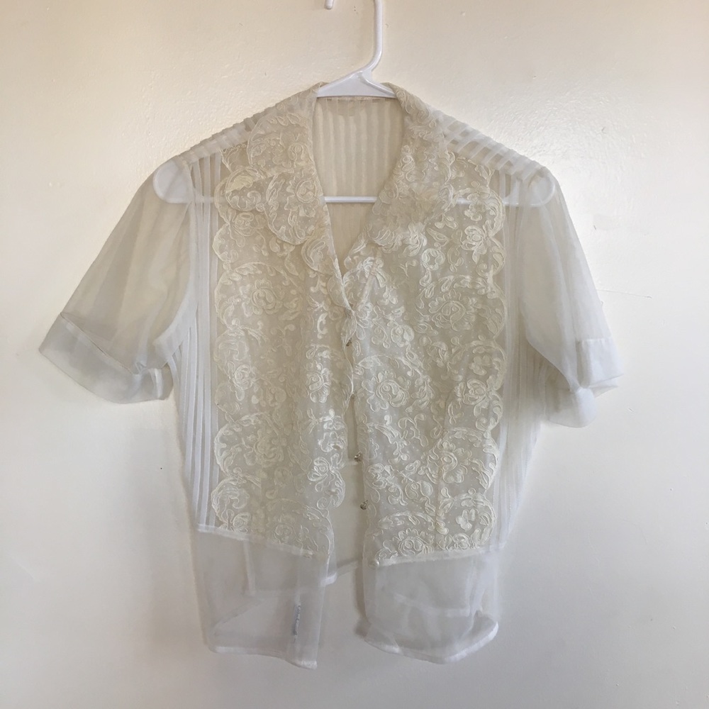 Vintage Debcraft lace womens top